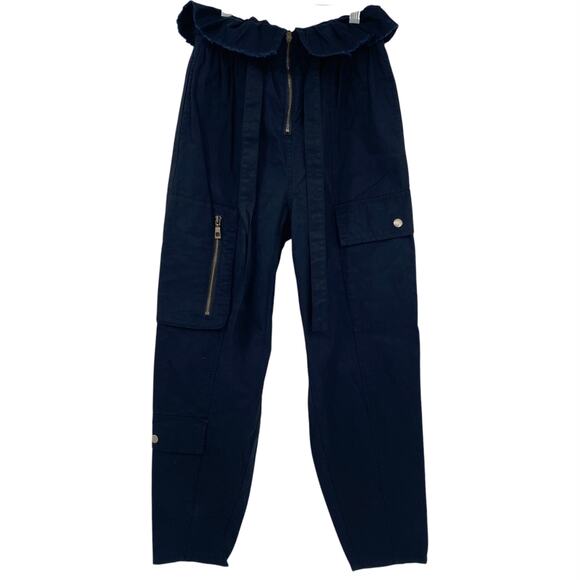 Navy Blue Women's Cropped Pants - Picture 2 of 6